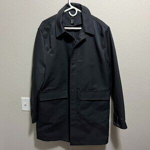 Men's H & M Long Suit Cover Car Coat Trench Coat Jacket - Size L (BLACK)